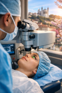 opération des yeux au laser à Lyon au printemps avec technologie LASIK